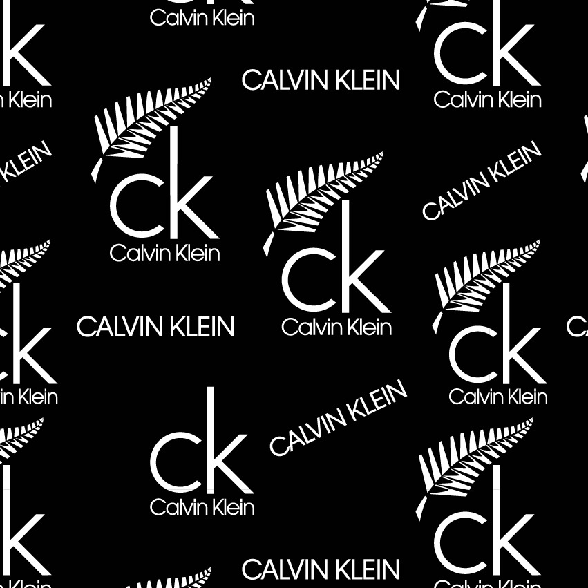 BRUSH ESTAMPADO CALVIN KLEIN FONDO NEGRO