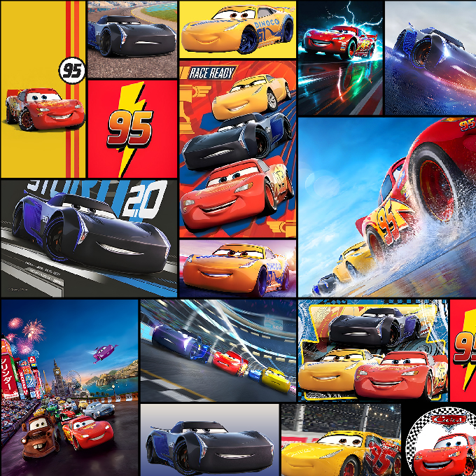 BRUSH ESTAMPADO CARS COLLAGE