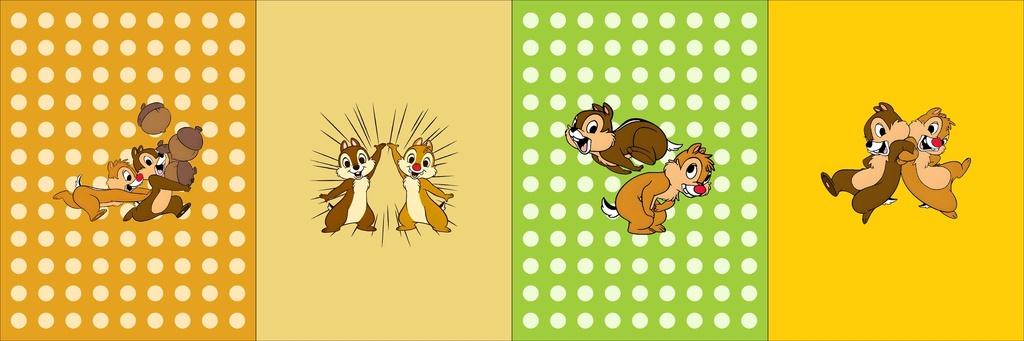 BRUSH ESTAMPADO FRENTES CHIP & DALE NIÑO