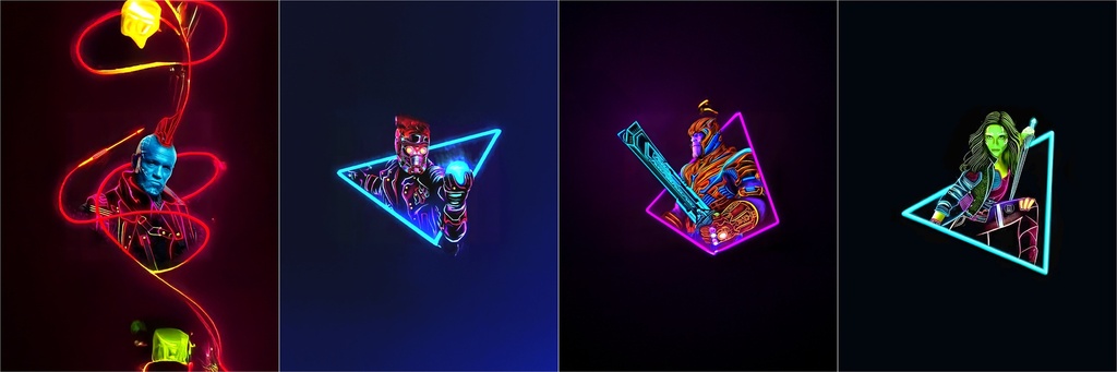 BRUSH ESTAMPADO FRENTES GUARDIANES DE LA GALAXIA NIÑO