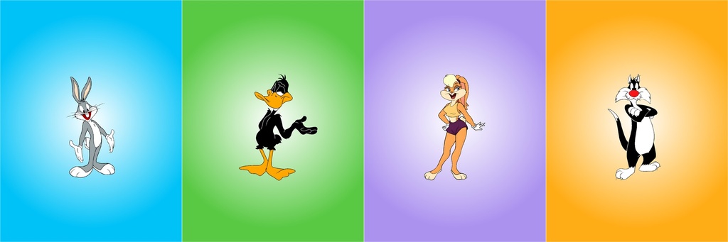 BRUSH ESTAMPADO FRENTES LOONEY TUNES FONDO COLORESNIÑO