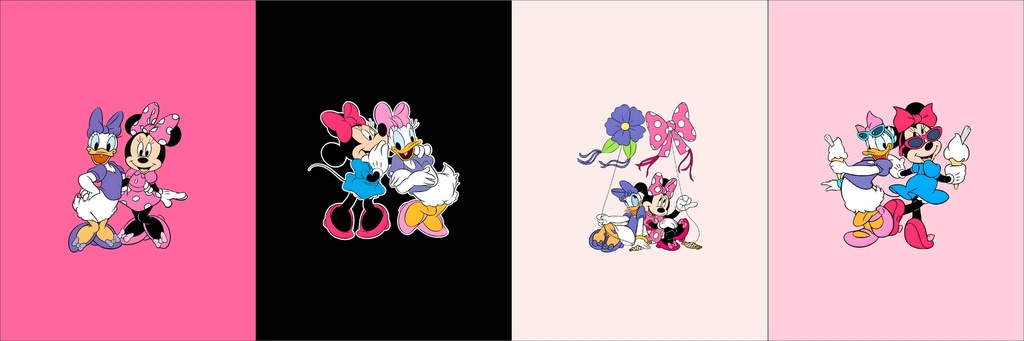 BRUSH ESTAMPADO FRENTES MINNIE & DAISY NIÑA