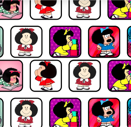 BRUSH ESTAMPADO MAFALDA FONDO BLANCO