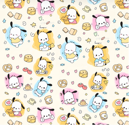 BRUSH ESTAMPADO POCHACCO FONDO CREMA