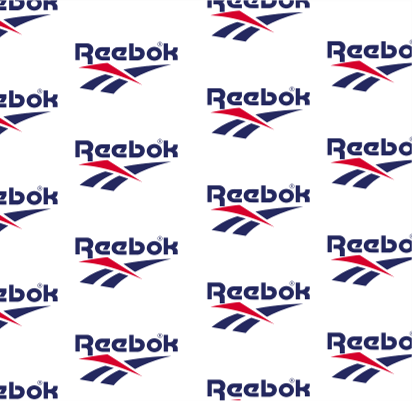 BRUSH ESTAMPADO REEBOK AZUL & ROJO FONDO BLANCO