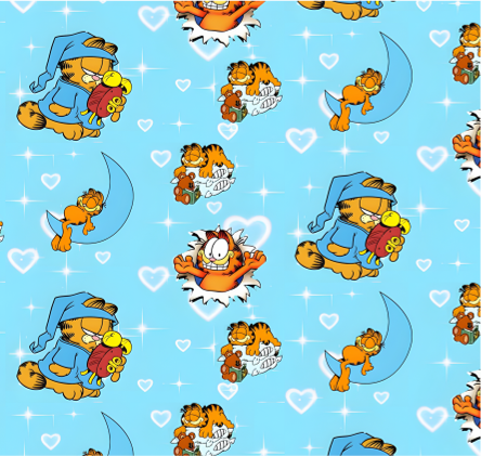 BRUSH ESTAMPADO GARFIELD FONDO CELESTE