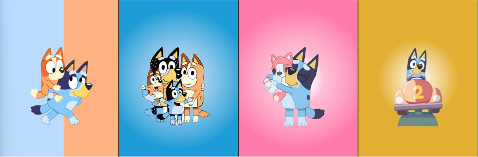 BRUSH ESTAMPADO FRENTES BLUEY NIÑO