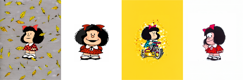 BRUSH ESTAMPADO FRENTES MAFALDA NIÑO