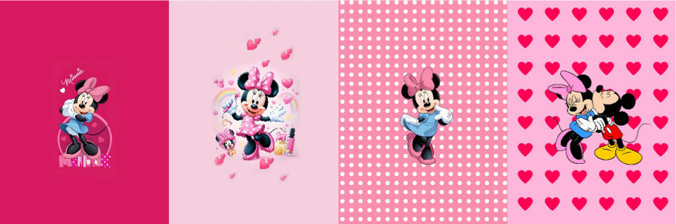 BRUSH ESTAMPADO FRENTES MINNIE NIÑA