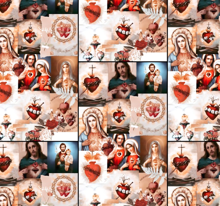 BRUSH ESTAMPADO SEMANA SANTA JESUS & MARIA