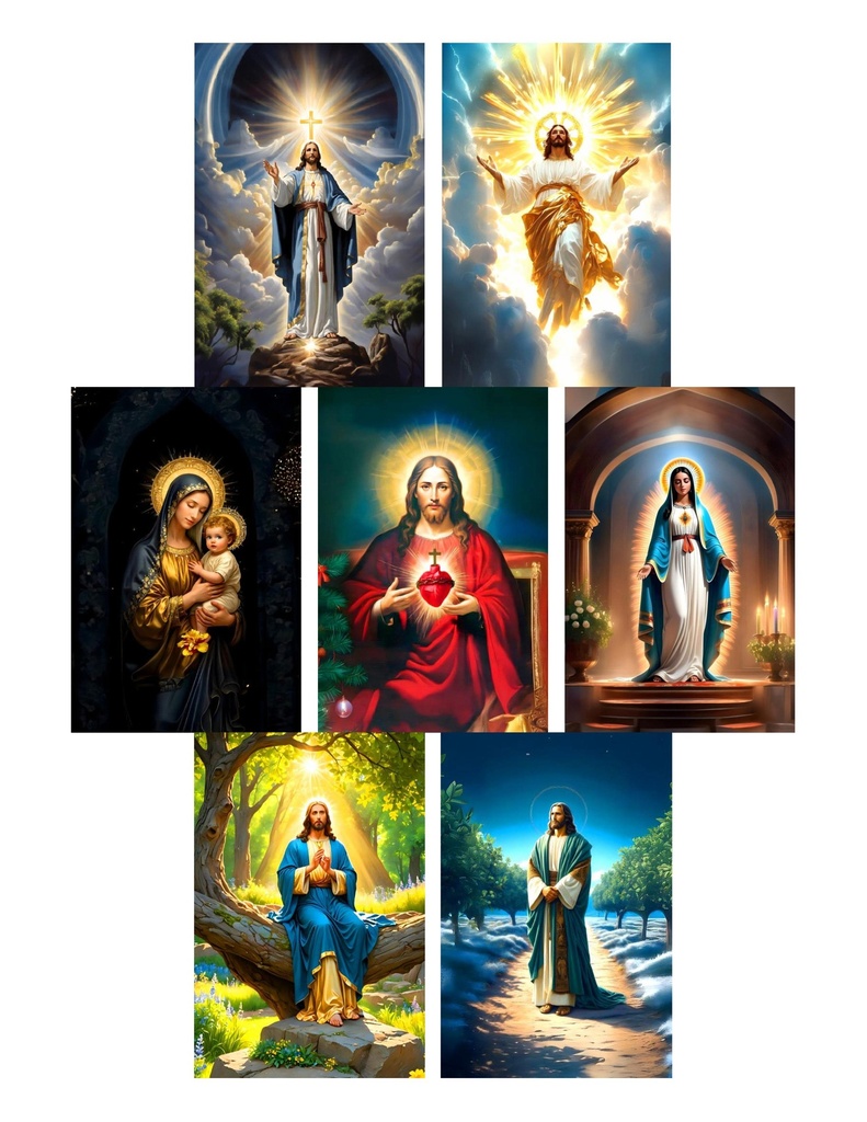 BRUSH ESTAMPADO SEMANA SANTA IMAGEN 75X50cm