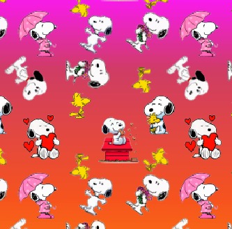 BRUSH ESTAMPADO SNOOPY FONDO NARANJA & FUCSIA
