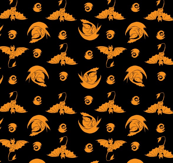 BRUSH ESTAMPADO Furia Nocturna NARANJA