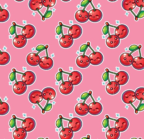 BRUSH ESTAMPADO CEREZA CARITAS