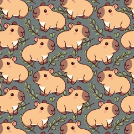 BRUSH ESTAMPADO CAPIBARA GRIS