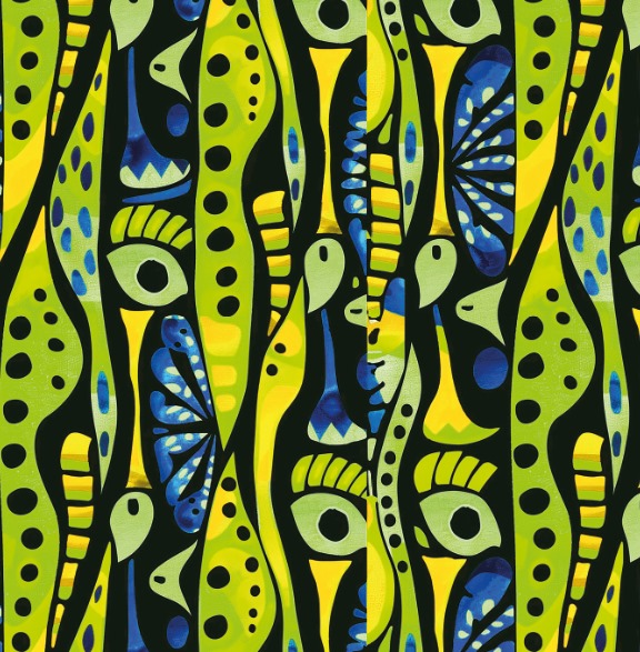 BRUSH ESTAMPADO CARIBEÑO OJO VERDE