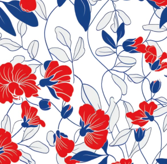 BRUSH ESTAMPADO FLORES PATRIOTICAS