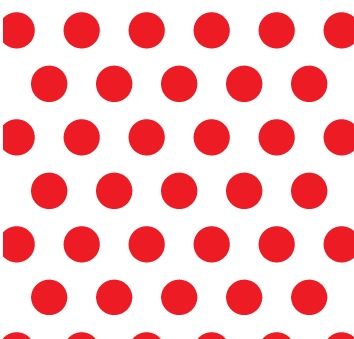 BRUSH ESTAMPADO FONDO BLANCO BOLA ROJA