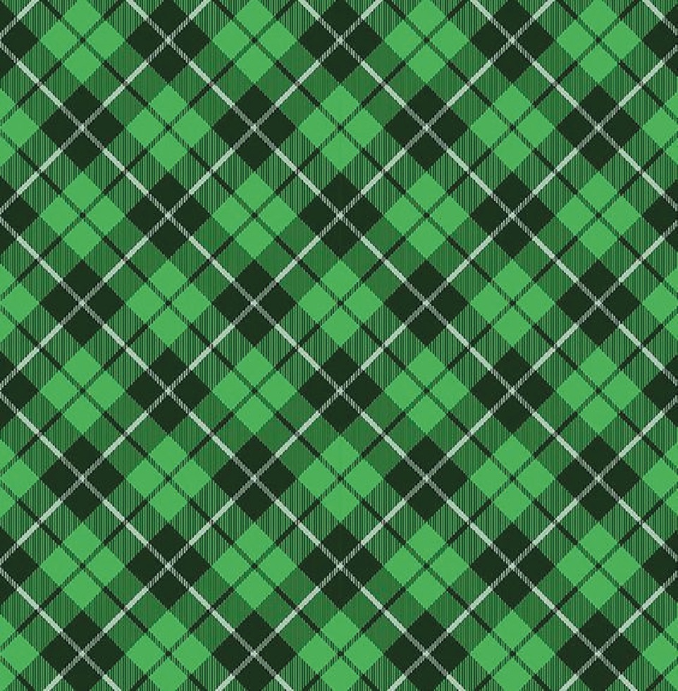 BRUSH ESTAMPADO VERDE ROMBO NEGRO