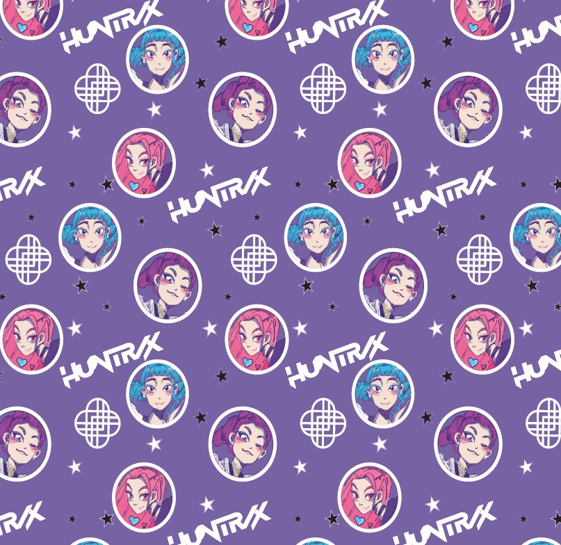 BRUSH ESTAMPADO HUNTRIX KPOP DEMON HUNTERS