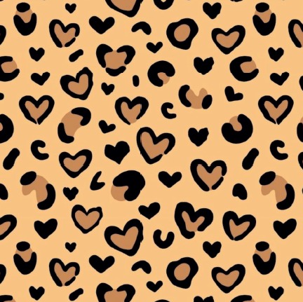 BRUSH ESTAMPADO ANIMAL PRINT CORAZONES