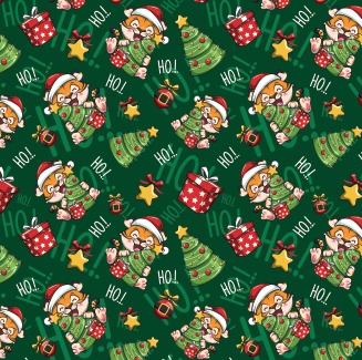 BRUSH ESTAMPADO NAVIDAD TIGRE