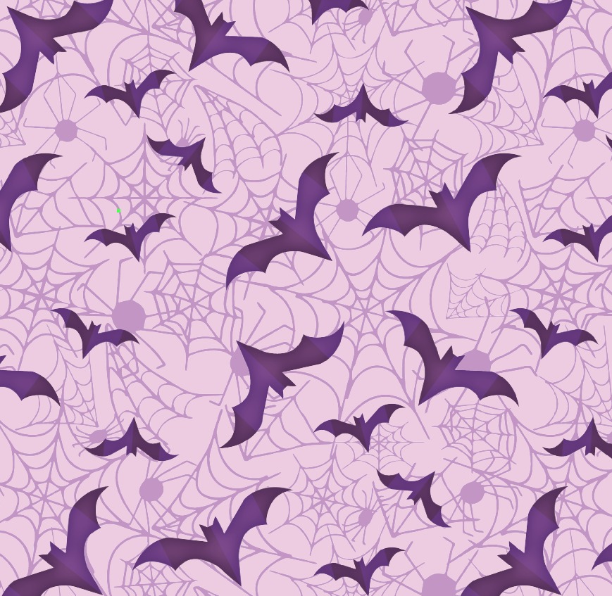 BRUSH ESTAMPADO TELARAÑAS Y ARAÑAS FONDO MORADO