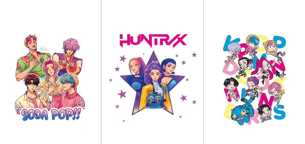 BRUSH ESTAMPADO FRENTES KPOP DEMON HUNTERS ADULTOS 2