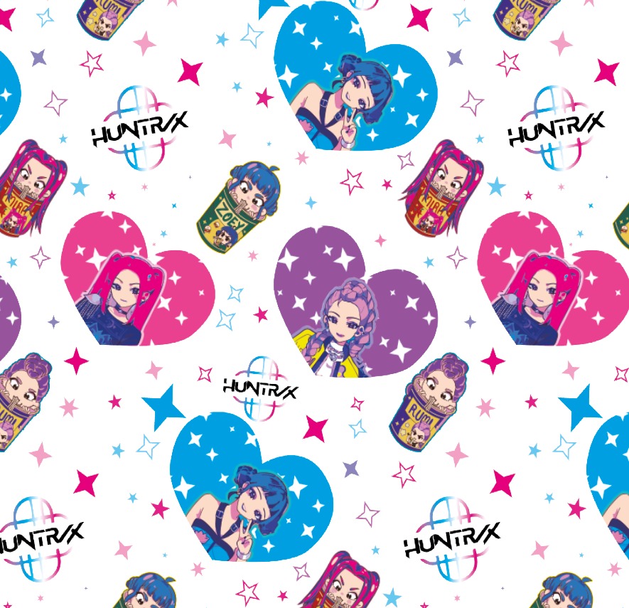 BRUSH ESTAMPADO HUNTRIX  CORAZONES KPOP DEMON HUNTERS