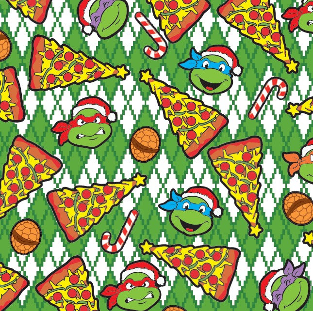 BRUSH ESTAMPADO NAVIDAD TORTUGAS NINJA