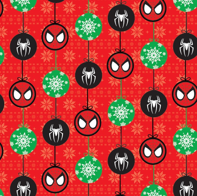 BRUSH ESTAMPADO NAVIDEÑO SPIDER-MAN ROJO
