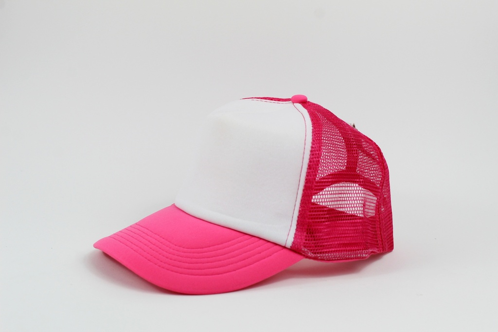 GORRA MALLA FUCSIA-BLANCO    