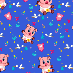 [ACH1001] BRUSH ESTAMPADO CHANCHO BEBE