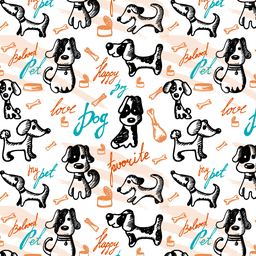 [APE1010] BRUSH ESTAMPADO PERROS Y LATAS