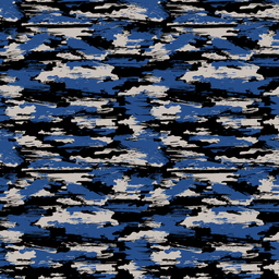 [CAM1001] BRUSH ESTAMPADO CAMUFLAJE RAYONES AZUL & NEGRO