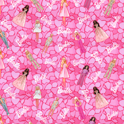 [DBB1004] BRUSH ESTAMPADO BARBIE FONDO FUCSIA & ROSADO