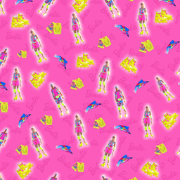 [DBB1003] BRUSH ESTAMPADO BARBIE THE MOVIE FONDO FUCSIA