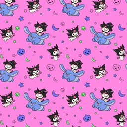 [DKU1000] BRUSH ESTAMPADO KUROMI FONDO ROSADO