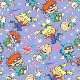 [DRU1000] BRUSH ESTAMPADO RUGRATS FONDO LILA