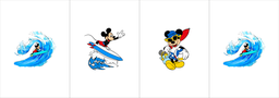 [FMK1000] BRUSH ESTAMPADO FRENTES MICKEY SURFISTA NIÑO
