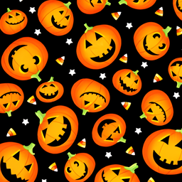 [HCA1001] BRUSH ESTAMPADO CALABAZA NARANJA