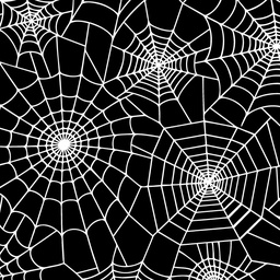 [HTE1000] BRUSH ESTAMPADO TELARAÑA FONDO NEGRO