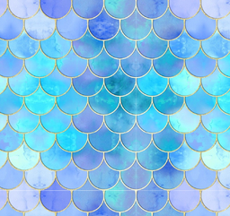 [PSI1001] BRUSH ESTAMPADO SIRENA CELESTE