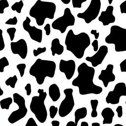 [PVC1003] BRUSH ESTAMPADO VACA GRANDE NEGRA