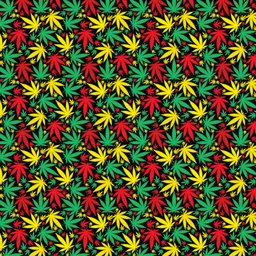 [FLO1016] BRUSH ESTAMPADO HOJAS DE CANNABIS COLORES