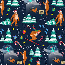 [NAN1000] BRUSH ESTAMPADO NAVIDAD PIE GRANDE