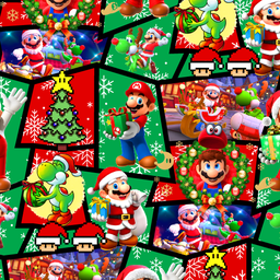 [NMB1003] BRUSH ESTAMPADO MARIOS BROS FONDO DE CUADROS