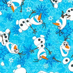 [NOL1001] BRUSH ESTAMPADO OLAF FONDO COPOS DE NIEVE CELESTE