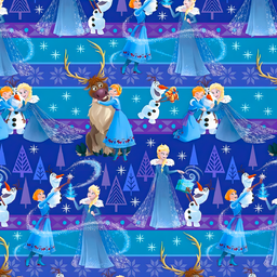 [NPR1005] BRUSH ESTAMPADO FROZEN FONDO RAYAS AZULES