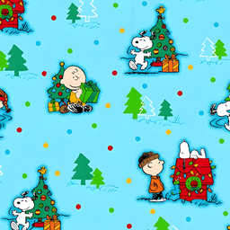 [NSO1002] BRUSH ESTAMPADO NAVIDEÑO SNOOPY FONDO VERDE AGUA